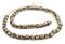 The Bead Chest Painted African Krobo Beads - Full Strand of Ghanaian Tribal Glass Beads for Necklace or Jewelry Making (Brown Striped Eye)
